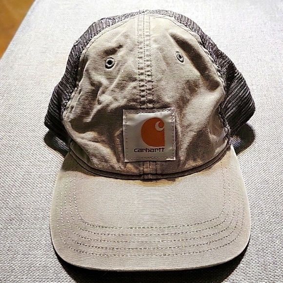 Carhartt Trucker Hat Distressed Canvas Cap Adjustable Back‎ - Picture 1 of 6